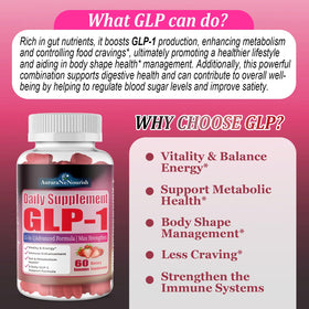 Gummies GLP-1 AuraraNeNourish sur une table en bois