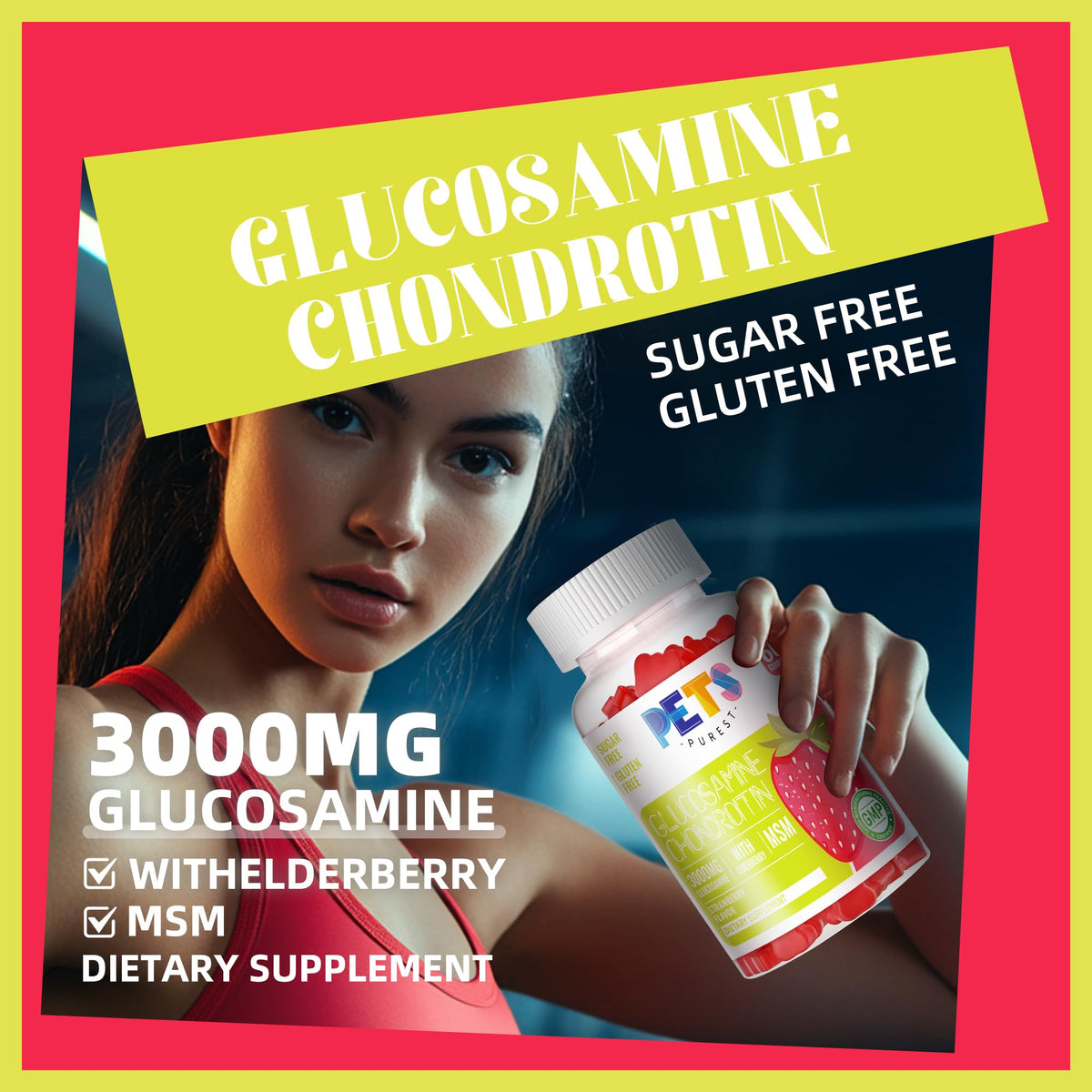Gummies Glucosamine Chondroitin Pets Purest sur une table