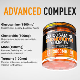Gummies Glucosamine Chondroitin sur une table