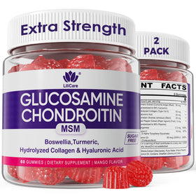 Gummies glucosamine chondroitine LILICARE, 120 Ct, emballage avant