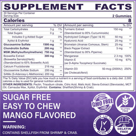 Gummies glucosamine chondroitine LILICARE, vue de côté avec gummies visibles