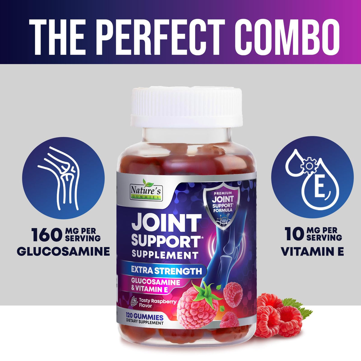 Gummies glucosamine Nature's Gummies présentés sur une table