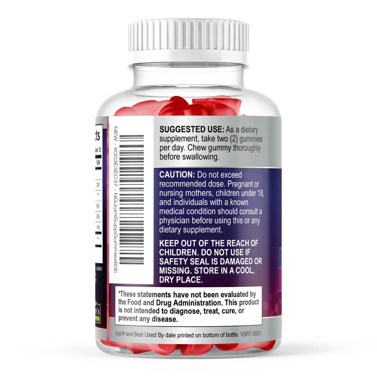 Gummies glucosamine Nature's Gummies sur une assiette