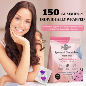 Gummies Glutathion Orinthalixium montrant la portion sur une cuillère