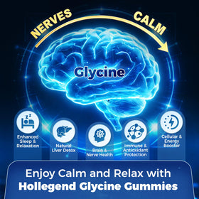 Gummies Glycine 3000MG HOLLEGEND avec étiquette nutritionnelle