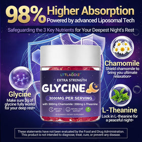 Gummies Glycine LTTLAODIZ avec un verre d'eau