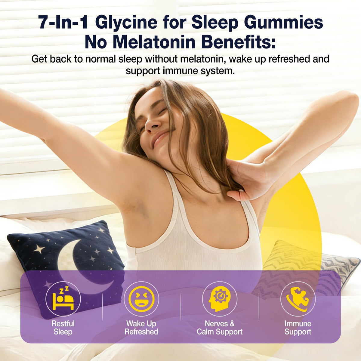 Gummies Glycine NATISLAND avec un fond naturel