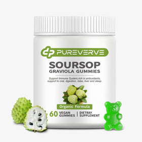 Gummies Graviola Pureverve avec Algue Marine, Vitamine C et Zinc, pot de 60 unités