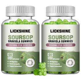 Gummies Graviola Soursop 3000mg de lickshine, paquet avant