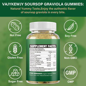 Gummies Graviola Soursop VAJYKEWJY en gros plan