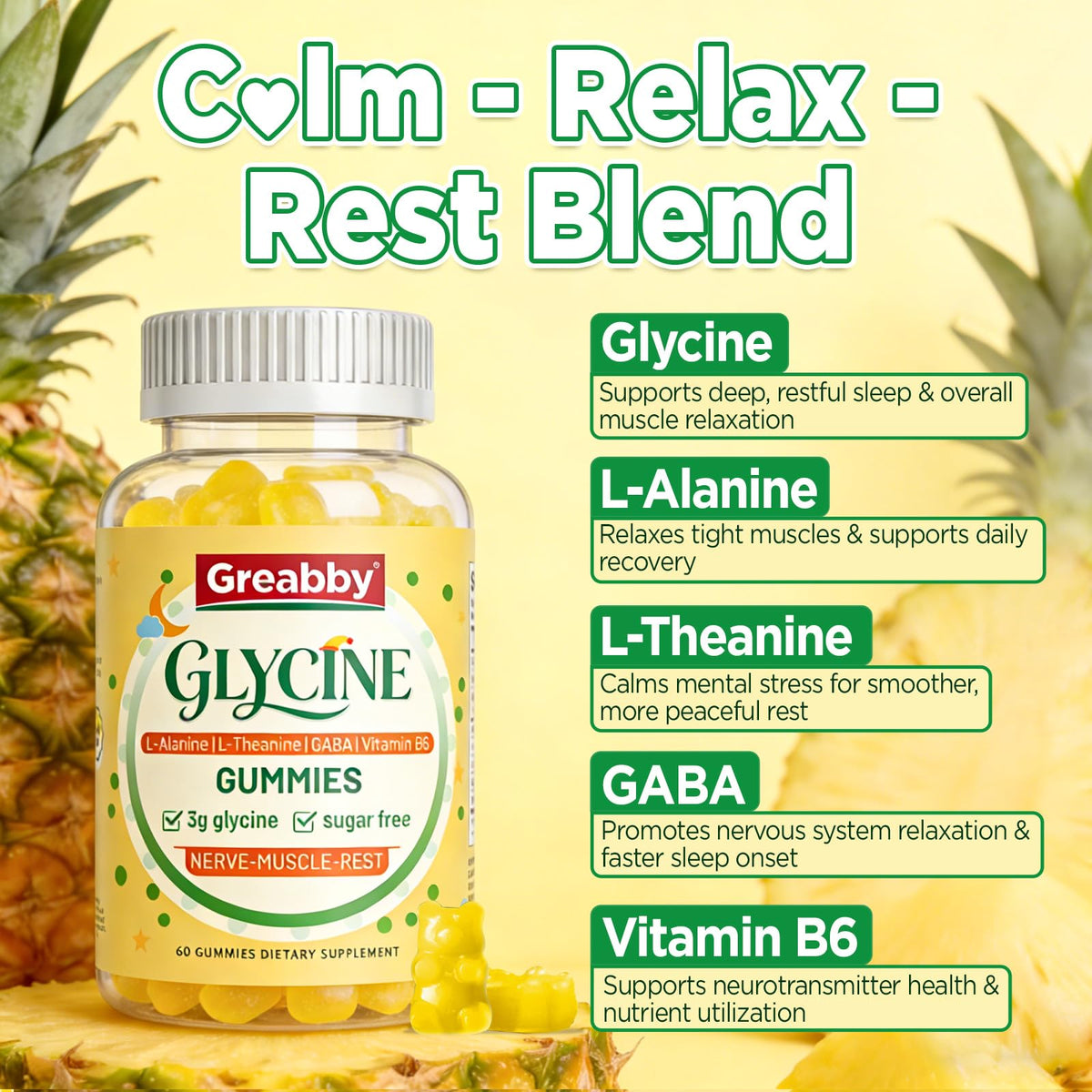 Gummies GREABBY à la glycine, vue de face