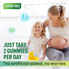 Gummies GREABBY Calcium Citrate 1200mg, mode d'emploi sur le dos de la bouteille