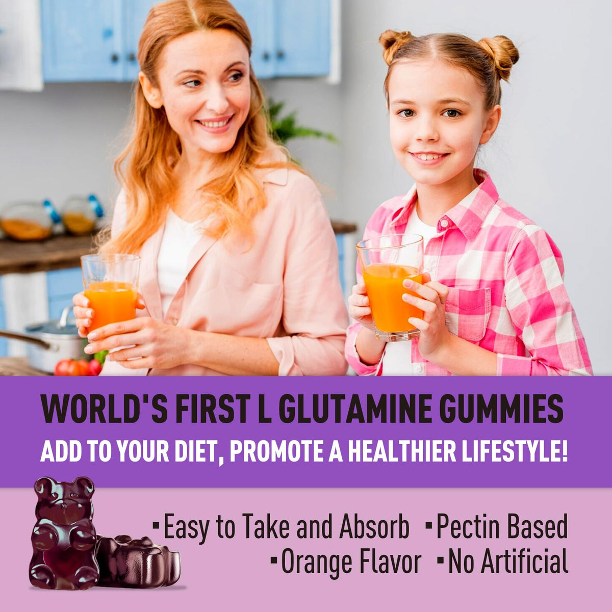 Gummies GREABBY L-Glutamine avec une cuillère pour dosage