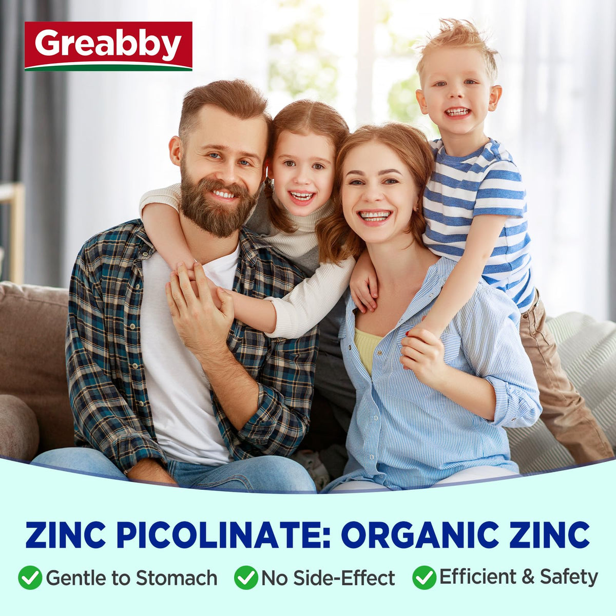 Gummies GREABBY Zinc Picolinate 50 mg sur une table