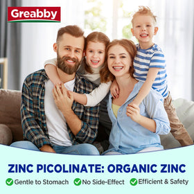 Gummies GREABBY Zinc Picolinate 50 mg sur une table