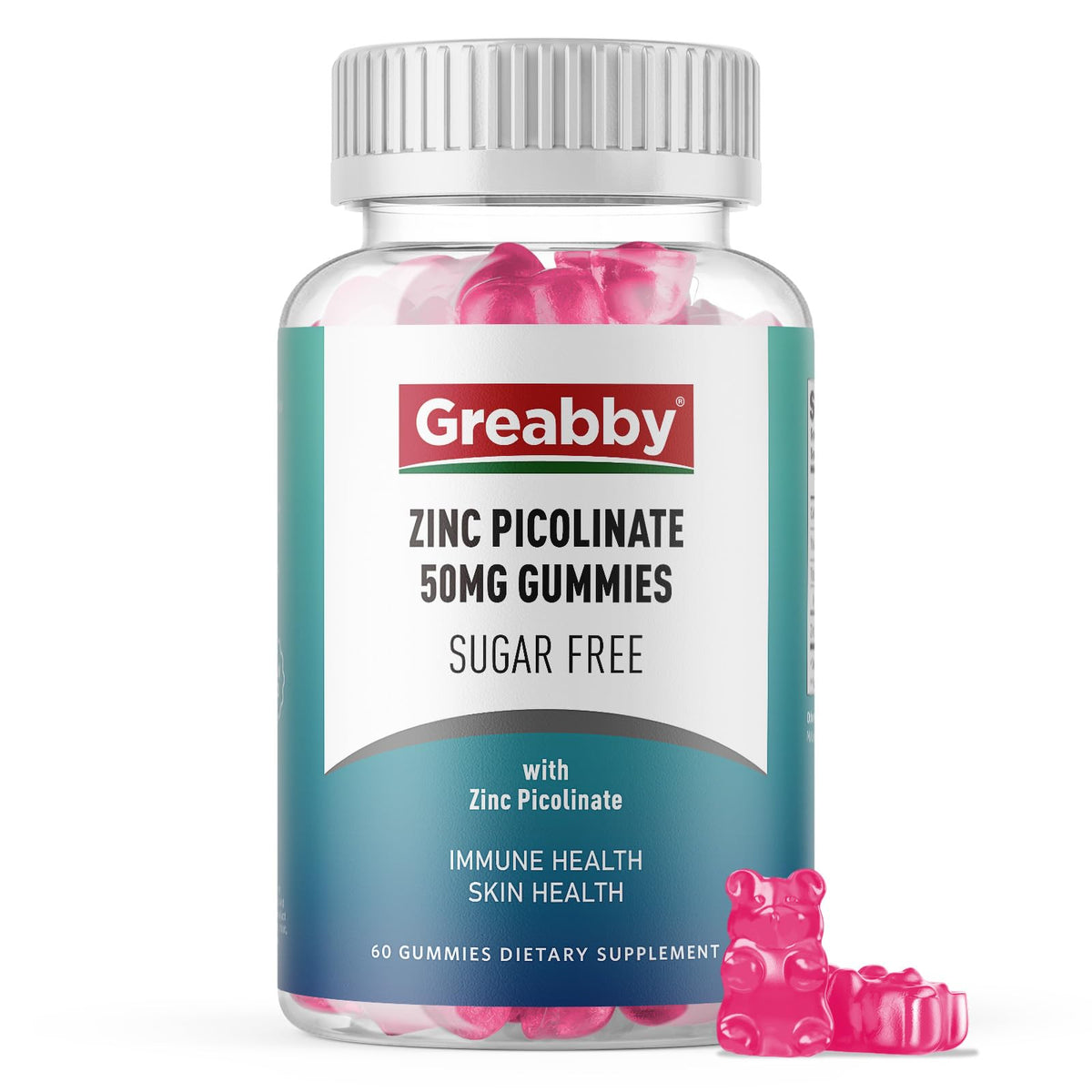 Gummies GREABBY Zinc Picolinate 50 mg, vue de face