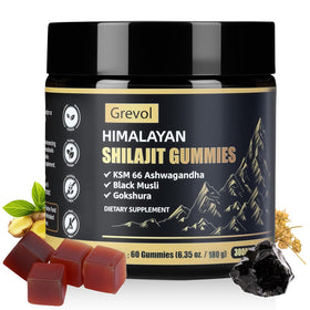 Gummies Grevol Shilajit Himalayen 60 unités avec packaging