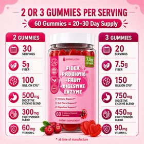 Gummies Grewellogy en forme de cœur rouge