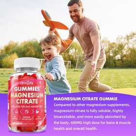 Gummies GrnLife, 600mg de citrate de magnésium par portion
