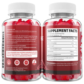 Gummies GrnLife au goût framboise, vue rapprochée