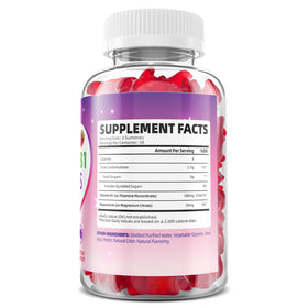 Gummies GrnLife B1 500mg avec des ingrédients sur la table