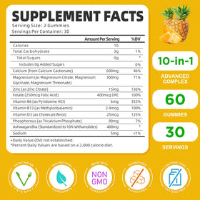 Gummies GrnLife Calcium Magnésium Zinc 120 pièces avec étiquette