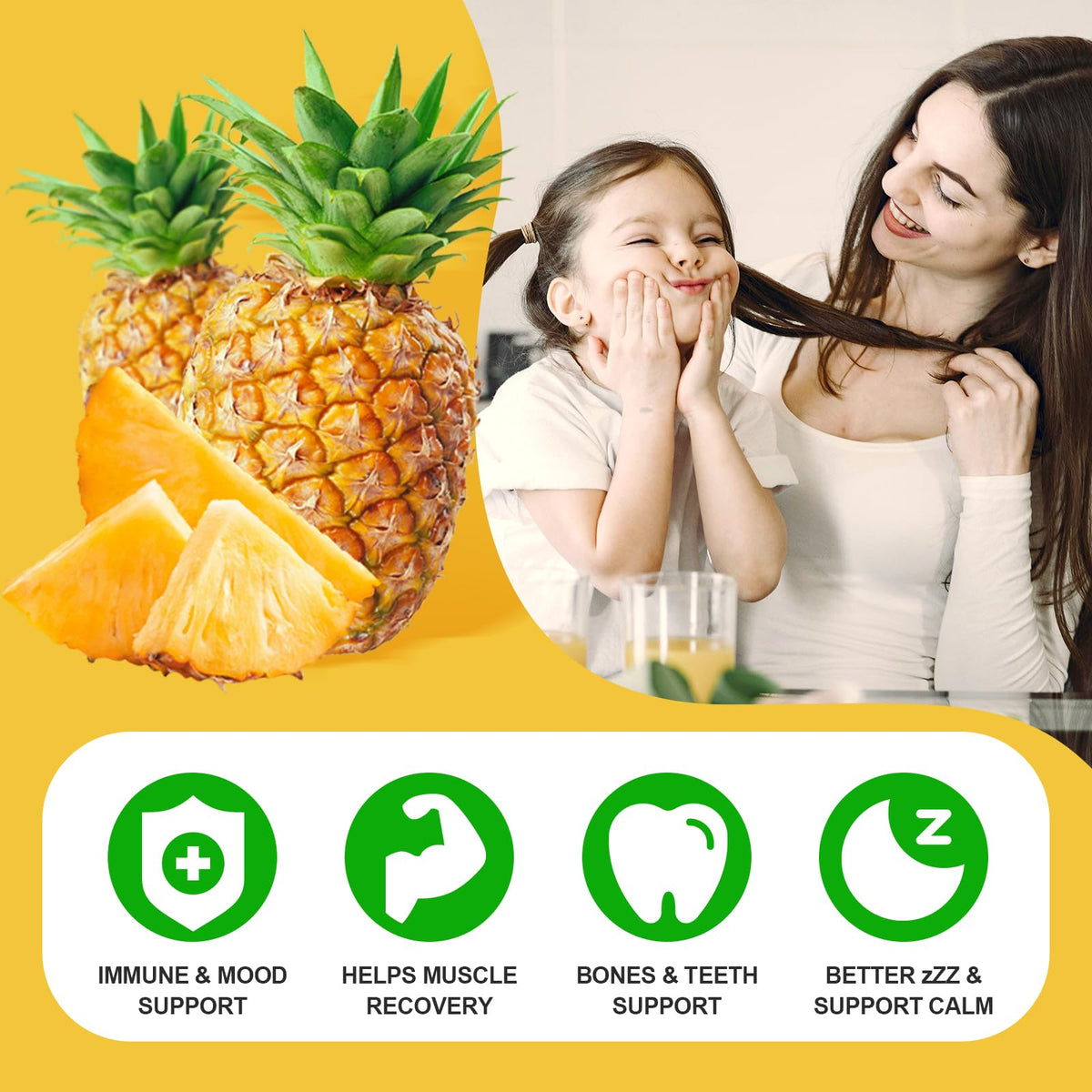 Gummies GrnLife Calcium Magnésium Zinc 120 pièces avec main