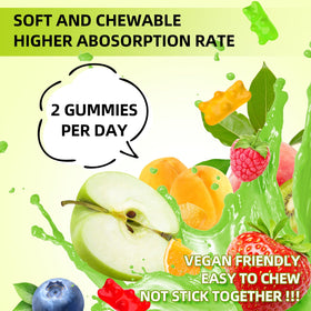 Gummies GrnLife dans une main avec un fond naturel