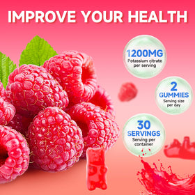 Gummies GrnLife de citrate de potassium, détail de la texture