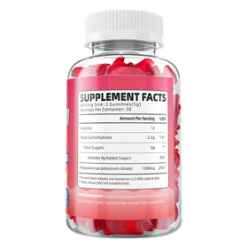Gummies GrnLife de citrate de potassium, vue de côté