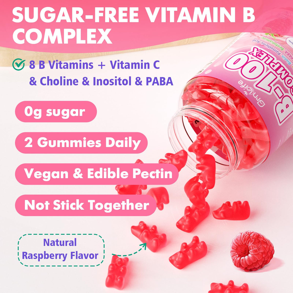 Gummies GrnLife en arrière-plan avec accessoires de santé