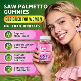 Gummies GrnLife Saw Palmetto sur fond blanc