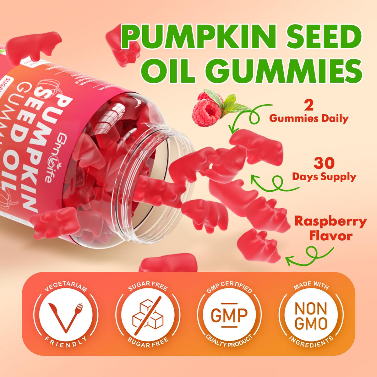 Gummies GrnLife sur fond blanc