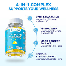 Gummies GrunixWell de magnésium glycinate 200mg, détail de la texture