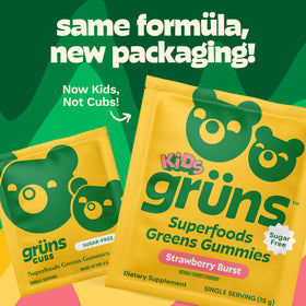 Gummies Grüns au goût de fraise et vert doux, présentation