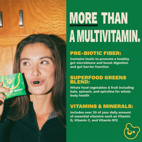 Gummies Grüns dans un bol, présentation des gummies