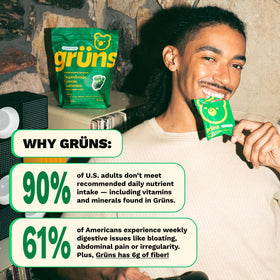 Gummies Grüns, format individuel pour la facilité d'utilisation