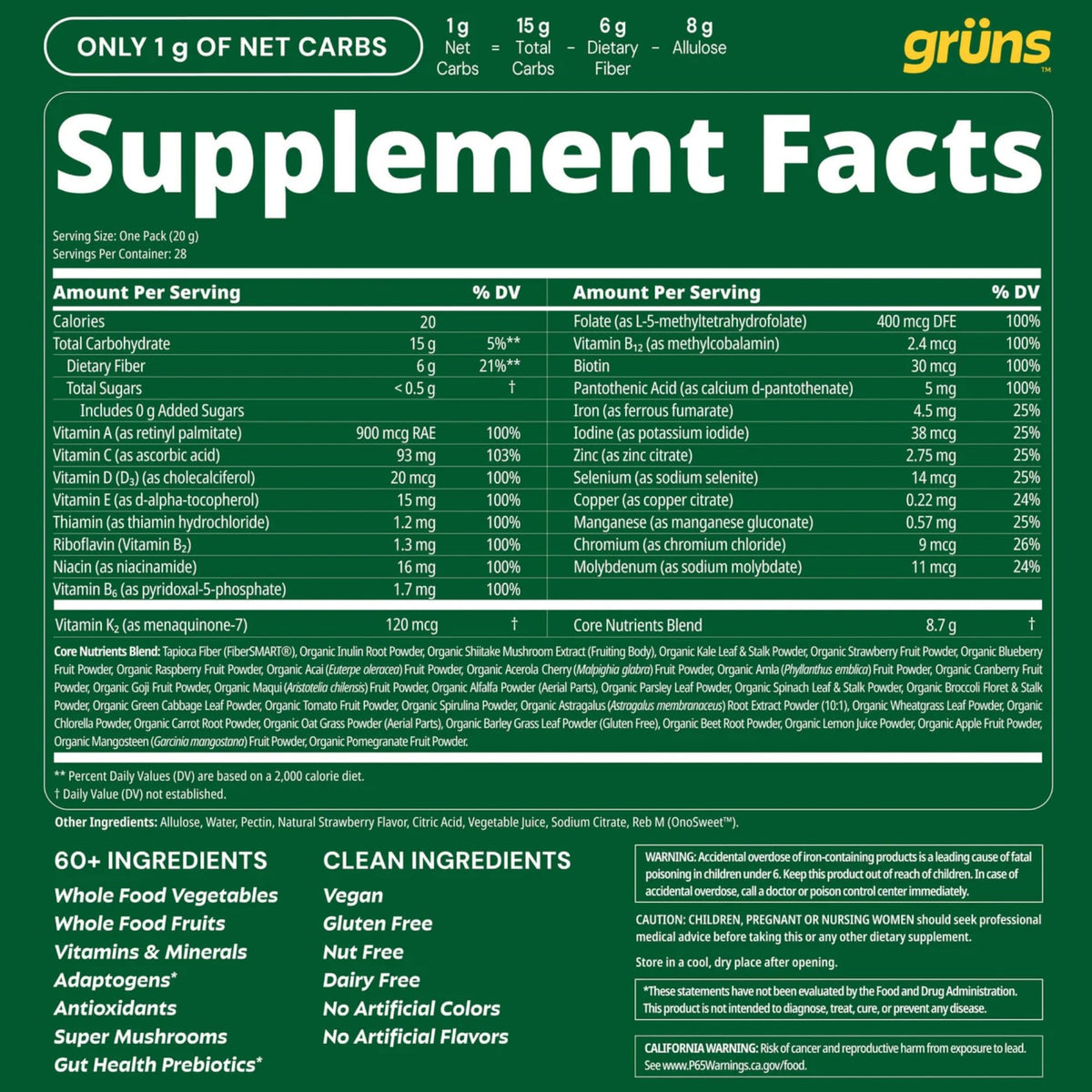 Gummies Grüns, mise en scène avec des fruits et légumes