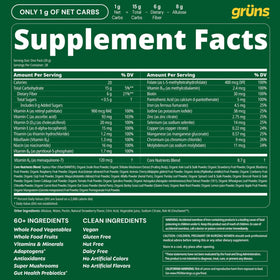 Gummies Grüns, mise en scène avec des fruits et légumes