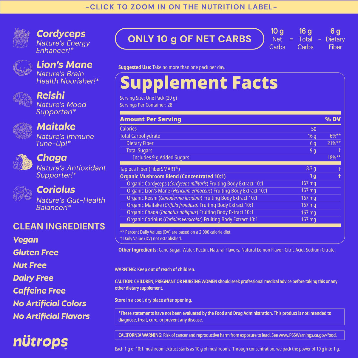 Gummies Grüns Nutrops montrant la texture et la couleur