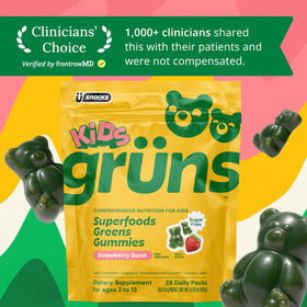 Gummies Grüns sur une table, prêts à être consommés