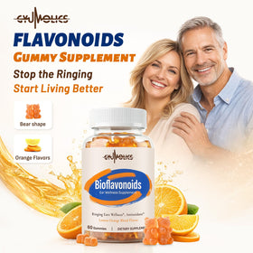 Gummies Gyumolics à côté d'un verre d'eau