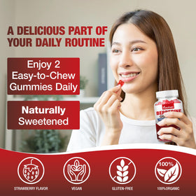 Gummies Haohan Berbérine 2000mg avec un fond blanc