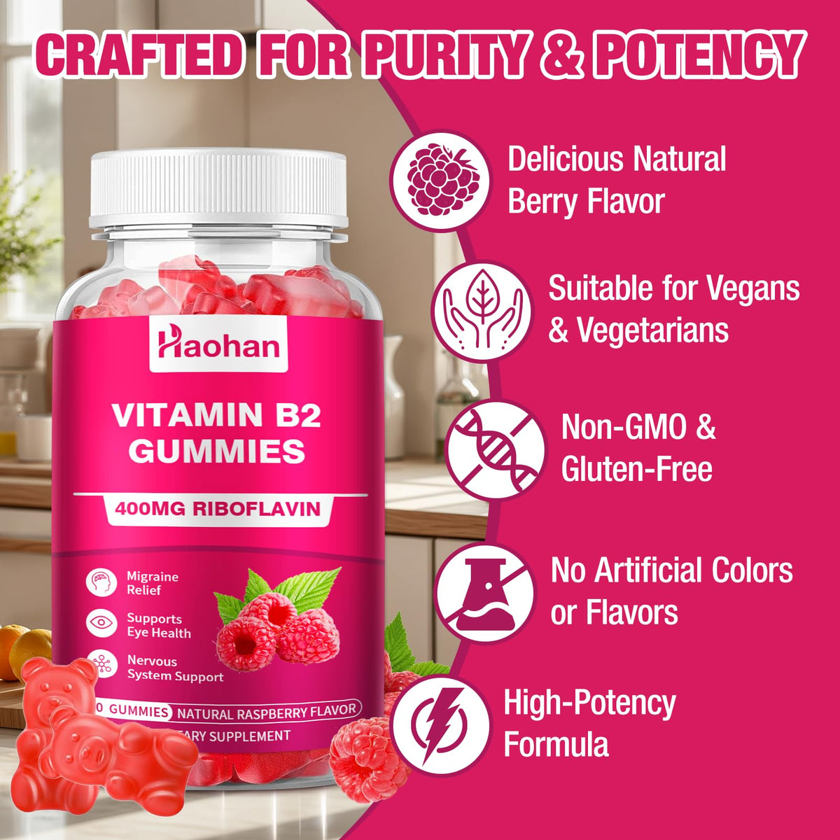 Gummies Haohan, détail de la texture