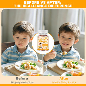 Gummies Healliance pour l'appétit, présentation avec fruits