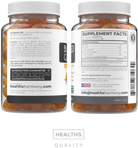 Gummies Healths Harmony huile de nigelle dans une main