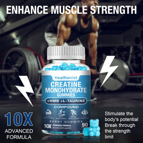 Gummies Healtionist créatine HMB monohydrate 8000MG vue de côté