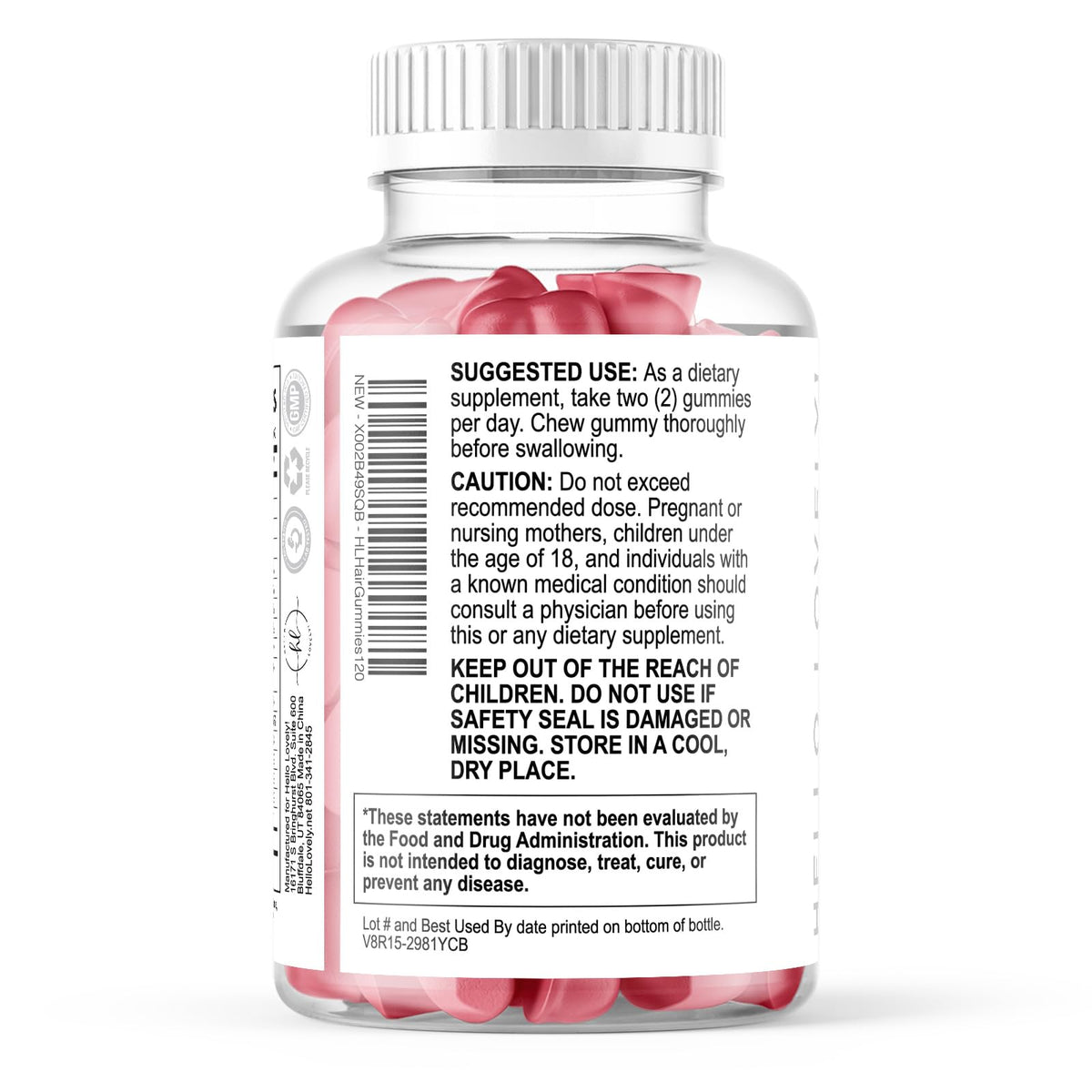 Gummies Hello Lovely! dans un bol avec d'autres compléments alimentaires