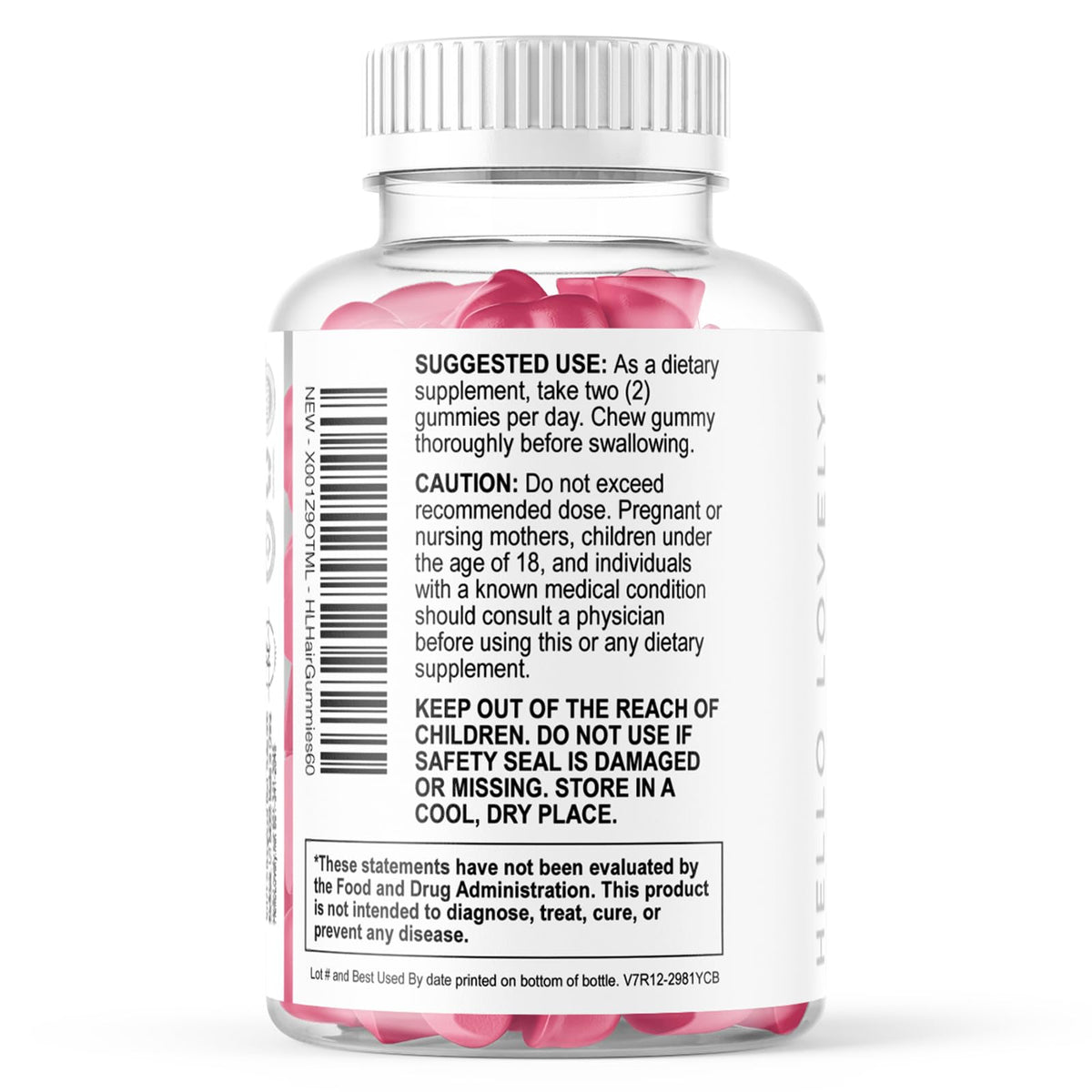 Gummies Hello Lovely! pour cheveux, gummies avec fruits frais