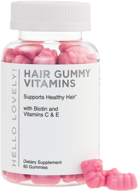 Gummies Hello Lovely! pour cheveux, pot 60 unités, saveur baies